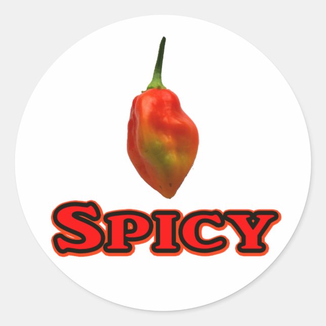 Gewürzter Single Habanero Hot Pepper Design Runder Aufkleber (Vorderseite)