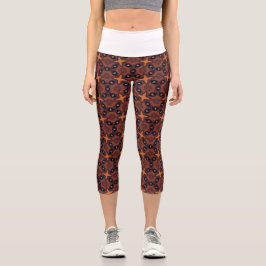 Gewürzter Sternfall-Trellis Capri Leggings