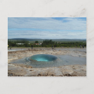 Geyser about to erupt! greeting card postkarte