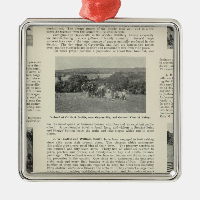 Geyserville, Kalifornien Silbernes Ornament (Vorne)