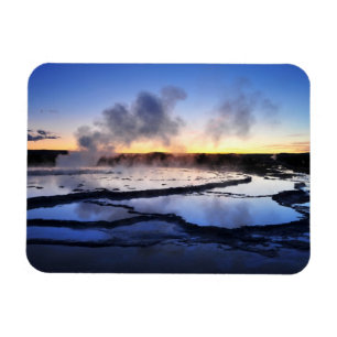 Geysir-Rauch am Sonnenuntergang Magnet