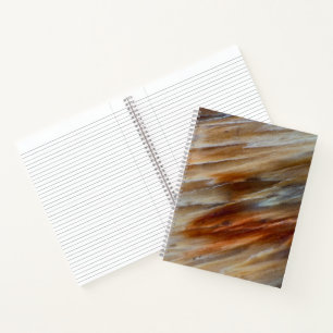 Gezacktes versteinertes Holz Notizbuch