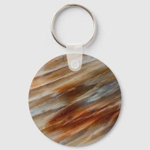 Gezacktes versteinertes Holz Schlüsselanhänger