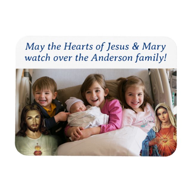 Gezauberte Jesu und Maria-Foto-Magnet Magnet (Horizontal)