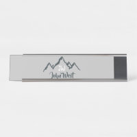 Gezeichnet Bergkette personalisierbare Monogramm