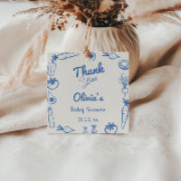 Gezeichnet Blue Grown Vegie Baby Boy Shower