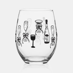 Gezeichnet Gemeinsam Champagne Glasses Wedding Weinglas Ohne Stiel