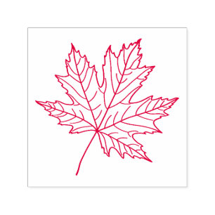 Gezeichnet Leaf Rustic Wedding Stationery Permastempel