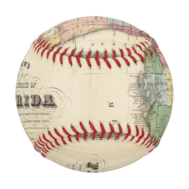 Gezeichnet neue Karte des Staat von Florida Baseball (Vorderseite)