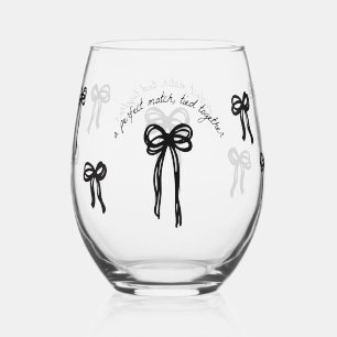 Gezeichnet Perfect Match Wedding Weinglas Ohne Stiel