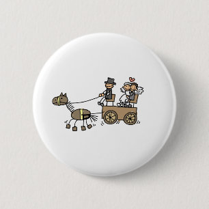 Gezeichnet Pferd für Hochzeiten Button