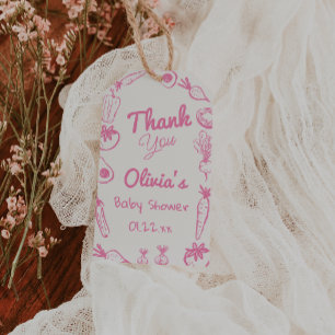 Gezeichnet Pink, örtlich gezüchtete Girly Baby Gir Geschenkanhänger