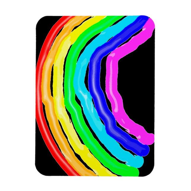 Gezeichnet Regenbogen Magnet (Vertikal)