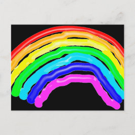 Gezeichnet Regenbogen Postkarte