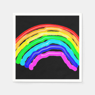 Gezeichnet Regenbogen Serviette