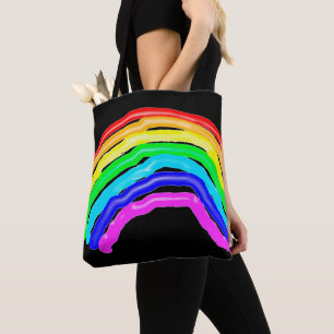 Gezeichnet Regenbogen Tasche