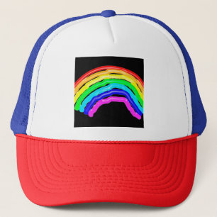 Gezeichnet Regenbogen Truckerkappe