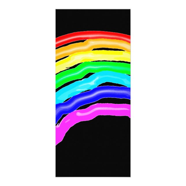 Gezeichnet Regenbogen Werbekarte (Vorne)