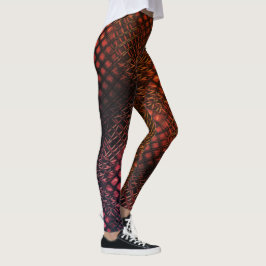 Gezeichnet Rotwein, der wie ein Jute-Netz aussieht Leggings