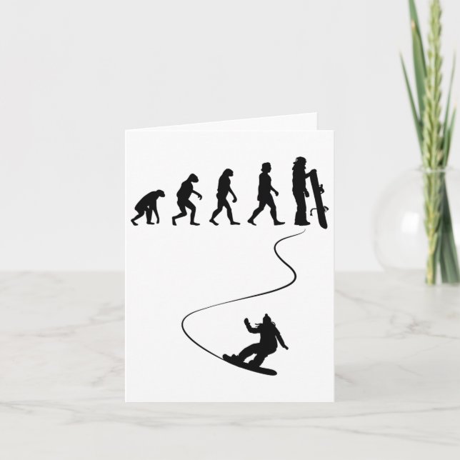 Gezeichnet Snowboard mit einfacher Evolution 1 Karte (Vorderseite)