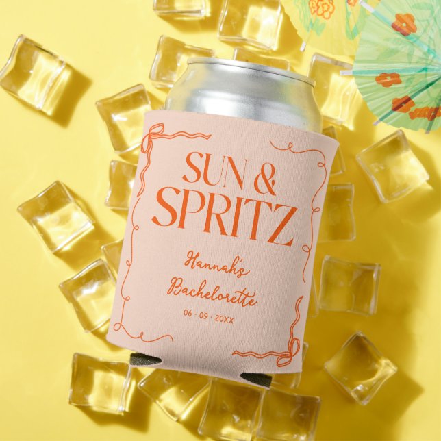Gezeichnet Sun und Spritz Bachelorette Weekend Par Dosenkühler (In Situ Sommer)