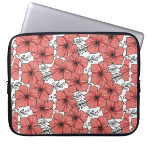 gezeichnete Blume in hellen Farben Laptopschutzhülle
