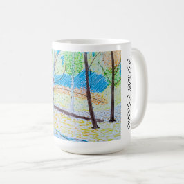 Gezeichnete Herbstszene Kaffeetasse