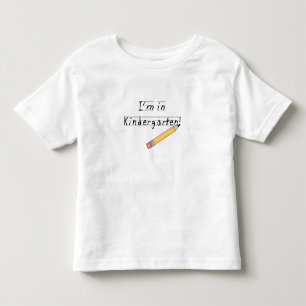 Gezeichneter Papier-und Bleistift-Kindergarten Kleinkind T-shirt