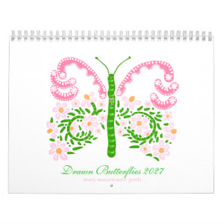 Gezeichneter Schmetterlinge 2027 Kalender