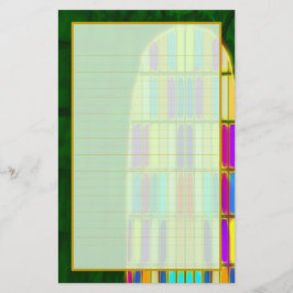 Gezeichnetes Briefpapier des Schloss-Fenster-II