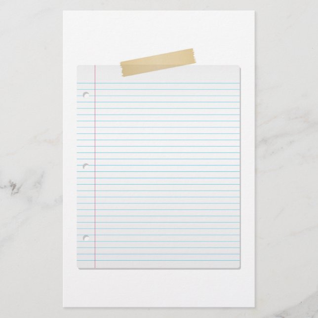Gezeichnetes Papierbriefpapier Briefpapier (Vorderseite)
