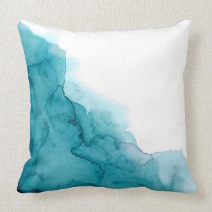 Gezeiten-Ozean-Blau-Wasserfarbe-Malerei-Kissen Kissen