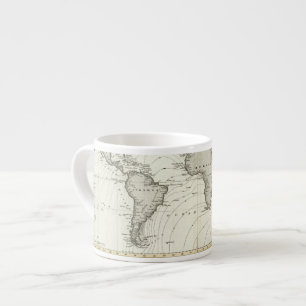 Gezeiten-Welle Atlas-Karte Espressotasse