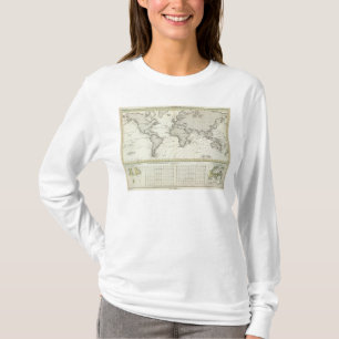 Gezeiten-Welle Atlas-Karte T-Shirt