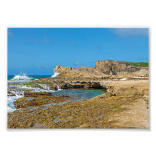 Gezeitenbecken und Felskeile von Punta Las Tunas Fotodruck