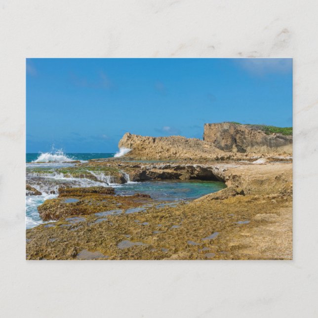 Gezeitenbecken und Felskeile von Punta Las Tunas Postkarte (Vorderseite)