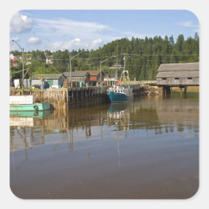 Gezeitenmitte in der Bay of Fundy bei St. Martins, Quadratischer Aufkleber