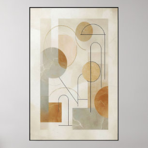 Gezersplitterte Erdtongeometrie Poster