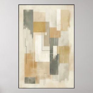 Gezersplitterte Erdtongeometrie Poster