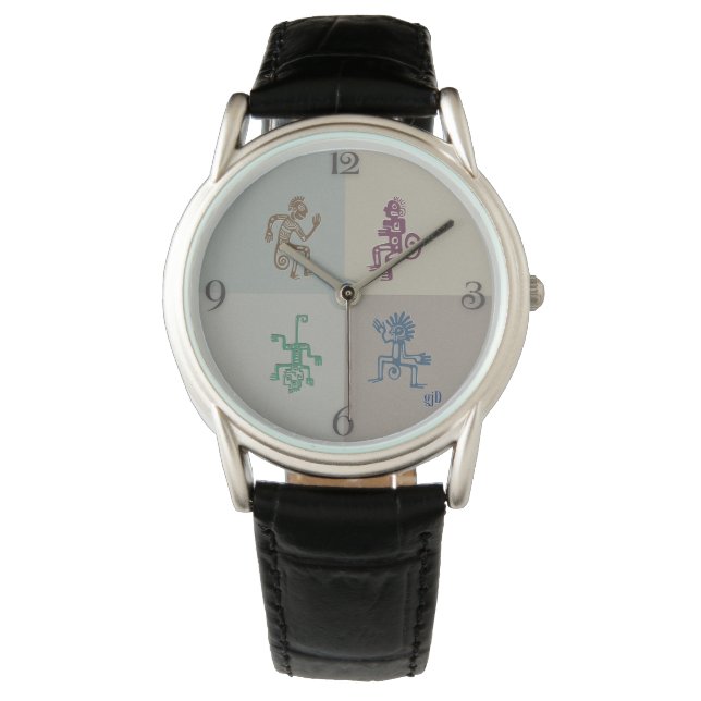 Gezielte primitive Astro-Stämme Armbanduhr (Vorderseite)