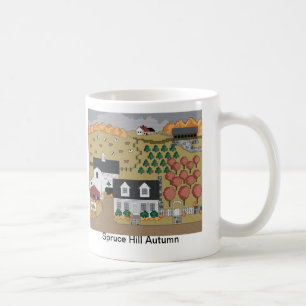 Gezierter Hügel-Herbst Kaffeetasse