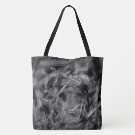 gezogene Quadrate, schwarz-graue Pinselstriche Tasche