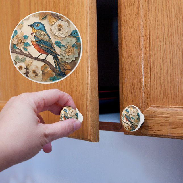 Gezogener Vogel Keramikknauf (Von Creator hochgeladen)