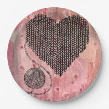 Gezupfte Garn-Herz-Pastellrosa-Wasserfarbe-Papier