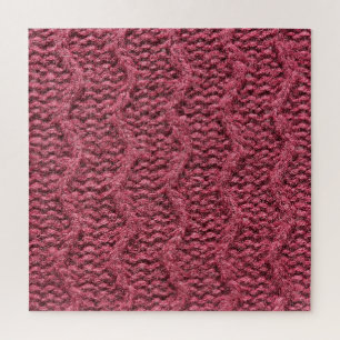 Gezwirnte Pullover-Textur, Kirsche lila.