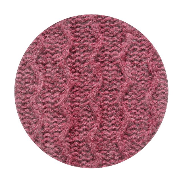 Gezwirnte Pullover-Textur, Kirsche lila. Schneidebrett (Vorderseite)