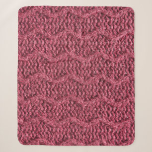 Gezwirnte Pullover-Textur, Kirsche lila. Sherpadecke