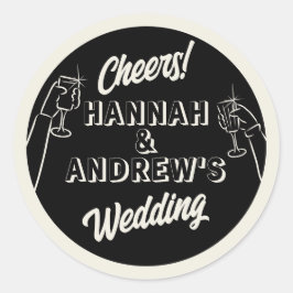 Gezwitscher auf das neue Paar Runder Aufkleber