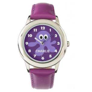 Gezwitscherte Octopus-kundenspezifische Monogramm- Armbanduhr