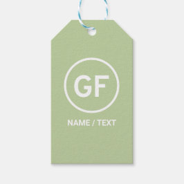 GF für glutenfreies Lebensmittellogo personalisier Geschenkanhänger